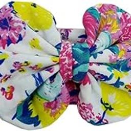 LOOM TREE® Cute Infant Girls Colorful Printed Flower Cotton Bow Baby Hair Band Style-4-image-94