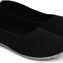 EXTRA SOFT Flexible Memory Foam Women's Shoes for Walking Gym Training,Casual, Sports,Slip-On,Lightweight Lace up Athletics Slipon Running Sneaker for Ladies and Girls (BLACK, 6)-45