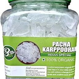 Beons Organic Bhimseni Camphor/Pachakarpooram Original For Pooja Bhimseni Kapoor For Arti/Use For Camphor Diffuser Electric 500 GM Jar-image-20
