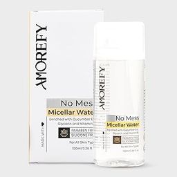 AMOREFY No Mess Micellar Water | Gentle Cleaner And Makeup Remover | Enriched With Cucumber Extract, Glycerin And Vitamin B5 | Paraben And Silicon Free | For All Skin Types | 100 ml-15
