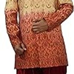 Men's Multi Colour Omrey IndowWesten & Laser Patch Design With Maroon Heram-image-1