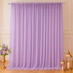 SpecialYou® Lavender Back Drop Curtain for Decoration, Curtains for Aesthetic Home Decor, Aesthetic Room Decor Items Pinterest, Decoration Curtains for Background- 2Pcs-image-31