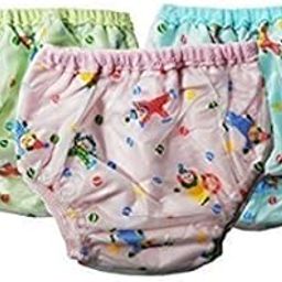 Crawl'in Baby Protector Nappy/Potty Training Pants Printed, Inner Padded Cloth for Good absorbtion & Outer Plastic to Prevent Leakage, Reusable/Washable Nappies(Multicolour; Free Size) - Pack of 3-32