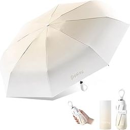 UV Umbrella, Small Umbrella for Sun Protection, 5 Fold Stylish Capsule Umbrella for Women Men Kids Girls Boys Perfect Sun and Rain & Windproof 8 Ribs Design (UPF50+)-image-70