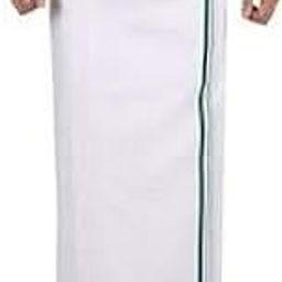 Men's Pure Cotton White Lungi With 1/2 inch Colour Boarder (Pack of 2)-30