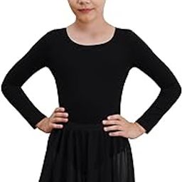 WEGETIT Leotards for Girls Long Sleeve Ballet Dress Toddler Dance Leotard with Skirt Kids Gymnastics Outfits Tutu Dress-image-26