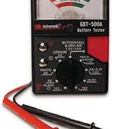 Gardner Bender GBT-500A Analog Battery Tester for 1.5 V Button Cell/22.5 Photo/AA/AAA/12 V/9 V/Lantern Cells & More, Leads-image-45