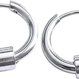salty ALPHA Anti Tarnish Single (1 Side) Dagger Earring for Men | Ear Hoop And Stud for Man | Stylish Fashion Jewellery Accessories for Boys | Minimal Jewelry | Ideal for Gifting-picture-3