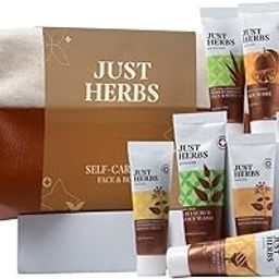 Just Herbs Self Care Face & Body Skincare Essentials Combo Pack with Facewash | Honey Face Gel | Honey Exfoliating Gel | Herbal Massage Cream | Anti Blemish Gel | Rose Body Wash | Body Lotion and Balsam Breeze EDP Perfect for Gifting Travel Kit Set for Men-27