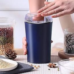 Portable Electric Coffee Grinder | 300W Stainless Steel 4-Blade Mixer Grinder for Coffee, Spices, Herbs, Masala & Beans | Durable Push Button Control for Dry Ingredients | 304 Steel Design-image-87