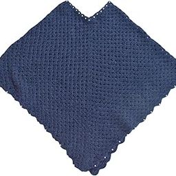 Wool Handmade crochet ponchu blue | JMCSLR 12-picture-20