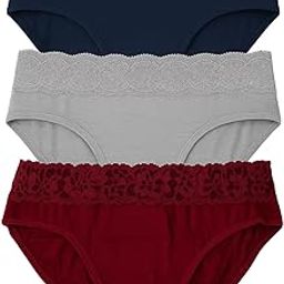 Lady Rest Women’s Cotton Hipster Panty Pack of 3 (Navy Blue, Grey, Maroon) | Soft Lace Waistband | Seamless Fit | Daily Use Innerwear for Women-PT-image-26