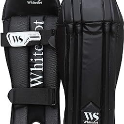 Whitedot Dot 2.1 PU Leather Cricket Wicket Keeping Pad, Boys, Black-image-48
