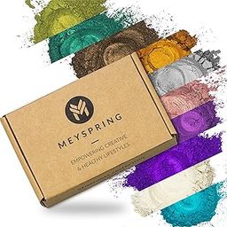 MEYSPRING Gemstones Collection Mica Powder Set -100g - Epoxy Resin Color Pigment for Resin Art, Geode Art - Mica Powder for Epoxy and UV Resin-image-7