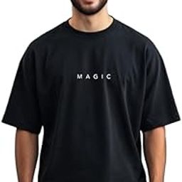 Men Oversized Printed Round Neck Cotton Blend T-Shirt-image-99