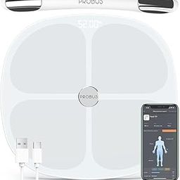 Probus Smart Body Fat Analyzer Scale with 8 Electrodes, Bluetooth & Wi-Fi, Accurate Digital Scales for Body Weight/Fat/Water/BMI, Body Composition Health Monitor, 180kg-6