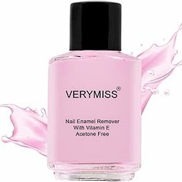 VERYMISS Pink Nail Polish Remover Acetone Free | Vitamin E | 100% vegan | Cruelty Free 50ml Bottle-27