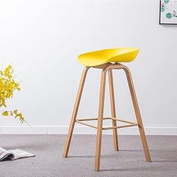 My Art Design - 1 Bar Stool, Modern & Elegant with Iron Legs & Natural Finish Legs for Home, Cafe, Reaturant, Hotel & Office (Yellow)-image-34