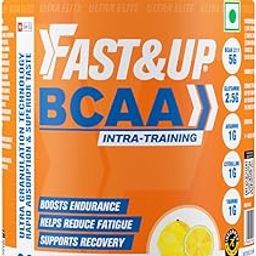 Fast&Up BCAA Advanced - 450 Gms, 30 Servings, (Lime & Lemon Flavour) Informed Sport Certified BCAA that helps in Muscle Recovery & Endurance, BCAA (2:1:1) + Muscle Activators + Electrolytes-1