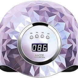 Red Square 248W UV LED Nail Lamp, UV Light for Nails Gel Polish with 60 Led Beads, Faster Curing Lamp LED Nail Dryer with 4 Timers and Auto Sensor, UV Lamp for Gel Nails Home Salon (Y13)-48