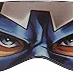 CC ENTERPRISES Sleep Mask - 100% Blackout Eye Mask - Zero Eye Pressure- Possible Rest - Perfect Sleeping Mask for Light Sleepers, Travelers, Midday Nappers For Avengers Lover Captain America Design-88
