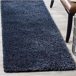 HOMERUGS Luxury Fluffy Fur Shaggy Carpet with Polyester and High Pile for Living Room, Bedroom, Home Décor [1.5x4 Feet Blue]-image-77