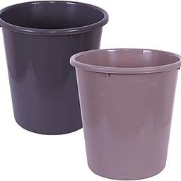 Kuber Industries Dustbin | Open Dustbin | Plastic Garbage Dustbin | Dustbin For Kitchen | Dustbin For Bathroom | Office Dustbin | Plain Sada Dustbin | 7 LTR | 066 | Pack of 2 | Multi-2
