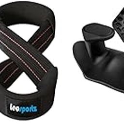Leosportz Weight Lifting Straps with Weight Lifting Grip - Deadlift Straps with HandleLifting Hook Straps for Gym Deadlifting Reduce Cellulose (Black)-image-21