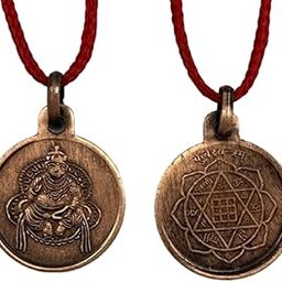 Shri Kuber Yantra Locket | Pendant In Pure Copper (Oxidized Finish) For Men & Women (7 Grams Approx) (1 Pc)-image-91