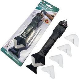 Bitnex 3 in 1 Silicone Caulking Tool Kit, Stainless Steel Scraper Tool, Sealant Finishing Reuse and Replaceable 5 Pads, Caulk Remover Ideal for Kitchen, Bathroom,Showers/Sinks Window Sink Joint-picture-11