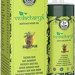Vedacharya Adivasi Hair Oil 100% Pure Herbal Hair Oil Grows New Dense Dark & Strong Hair Prevents Dandruff 100% Ayurvedic and can be used both by Men & Women - 500ml-image-4