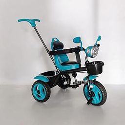 kidsROAR Stroller Tricycle for Kids for 1 Year+ | 2 Year+ Baby Cycle with Leather Seat | Light Music | Push Handle | 4 in 1 Baby Cycle for 1 Year Kids (5003 Blue)-image-64