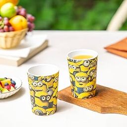 THE BAMBOO CO ® Kids/Baby Bamboo Drinking Glass Set of 2 | Made of Bamboo | for Milk,Juice,Water,Tea,Coffee | 300 ml | Eco - Friendly | Organic & Natural. (Minions)-image-105