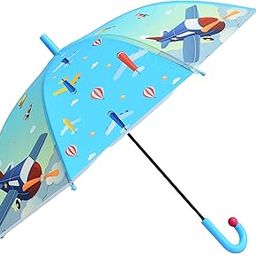 Airplane/AeroplaneTransport Theme Umbrella for Kids, Transport Umbrella Cartoon Umbrella, Aeroplane Dome Umbrella, PVC Umbrella for Rain, Airplane Umbrella for Gifts-51