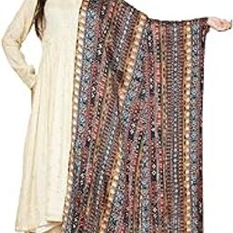 Women's Digital Printed Poly Silk Ethnic Chunni Dupatta (A-D-1006_Multi)-3