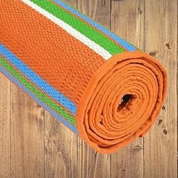 Truvic Chatai Mats for Home 6x4 Feet, Chattai Mat for Sleeping on Floor/Chatai Plastic Mat for Floor, Plastic Mat for Sleeping, Floor Mat Plastic Chatai with Handles Multicolor (Pack of 1) (New 001)-image-2