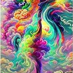 JATOK Abstract Large Diamond Painting Kits for Adults (27.6 x 15.7 inch), 5D Diamond Art Full Round Drill DIY Embroidery Pictures Arts Paint by Number Kits for Home Wall Decor-image-64