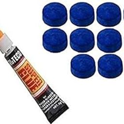 JBB Combo of Snooker Billiard Elk Master Pool Cue Tip 12 mm with Glue Gel-picture-31