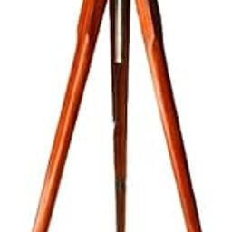 Buy from Zaidi Enterprises Antique Wooden Tripod Floor Lamp Stand Without Shade and Bulb (Brown)-image-40