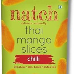 Natch Dried Thai Mango Slices, 100% All Natural, Vegan, Gluten Free, No Artificial Preservatives, Trans Fat Free, Rich in Antioxidants, Chilli Flavour, 150gm each (Pack of 1)-13