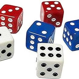 Padmavathi Enterprises - Plastic Dice Cube, Vibrant Multicolor, Perfect for Board Games and Family Fun (Pack of 6)-image-2