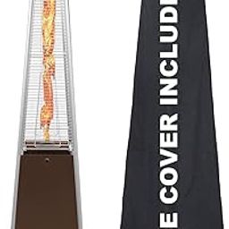 Avenlur Outdoor Patio Propane Space Heater - 48,000 Btu Pyramid Propane Heater, Outdoor Heater, Portable Heater, Patio Heater Propane, W/Wheels, Protective Cover (Hammered Bronze)-picture-10