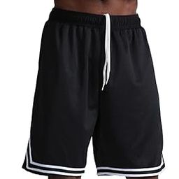 Fashion Striped Basketball Shorts for Men, Quick Dry Basketball Shorts With Pockets, Side Open, Drawstring inside-image-4