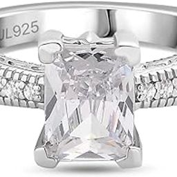 925 Silver American Diamond Solitaire Engagement Ring for Women| Gift for Womens and Girls | With Certificate of Authenticity and 925 Stamp | Life-time Warranty*-image-47