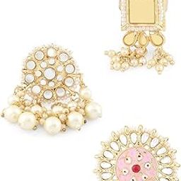 Combo of 3 Ethnic Adjustable Finger Rings For Women-ZPFK12755-14