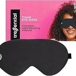 Fabric Super Soft Travel Sleep Eye Mask Or Blindfold With Adjustable Strap For Men, Women & Kids|Used For Sleeping, Traveling, Relaxation, Meditation, Blind Fold (Black)-1
