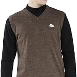 Men's Regular Fit Pullover | Solid Pattern | Pull On Closure with Sleeveless V Neck Winter Pullover for Men's-picture-16