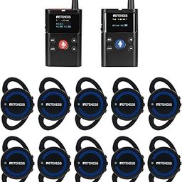 Retekess TT126R Ear Receiver, Digital Technology, Work with TT126 Tour Guide Syetem Transmitter, Tour Guide Headsets for Factory, Church (1 TX 1 RX 10 Ear Receivers)-image-71
