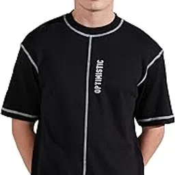 amazon brand - symbol Men's Graphic Fit Cotton Oversized Round Neck T-Shirt-picture-38
