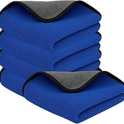 Camen Store Microfiber Cleaning Cloth 600 GSM - 40x30 cm, Green, Pack of 5 - Ultra Soft & Highly Absorbent for Car | Auto | Bike | Home & Kitchen Use-image-51